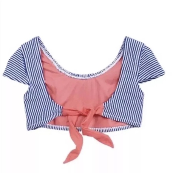 Tommy Bahama Girls Seersucker Bikini Swim Suit - Picture 2 of 3